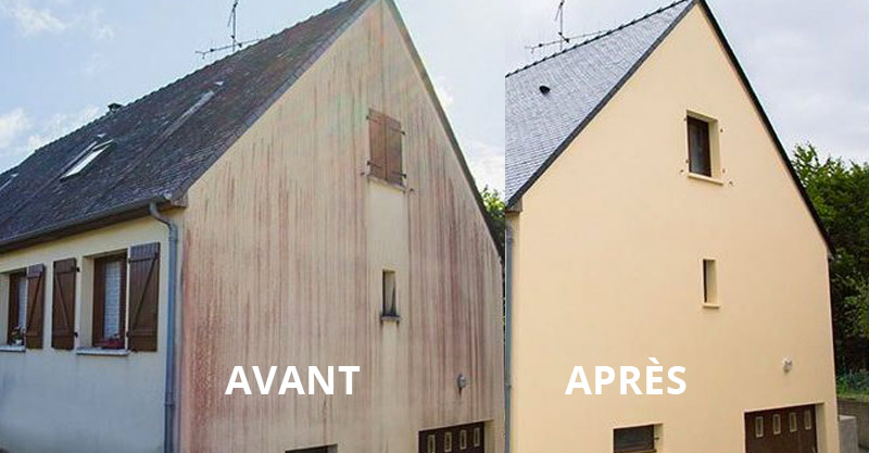 Nettoyage et démoussage façade - MS TOITURE 83 dans le Var (83) : nettoyage pavé, dallage, muret et terrasse. Ravalement peinture façade, boiserie, ferronnerie ...